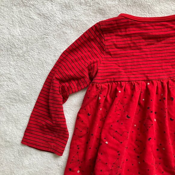 First Impressions 12M Red Navy Stars Stripes Tunic Dress EUC Baby Girl - Picture 12 of 14